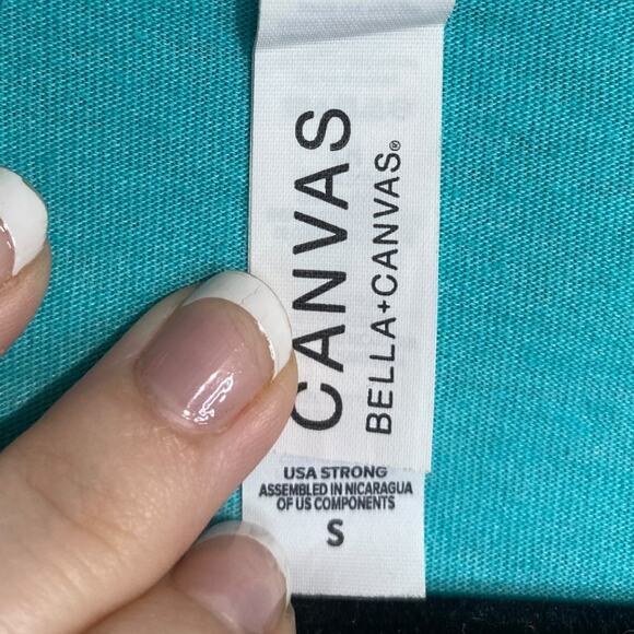 Canvas teal turquoise fearfully and wonderfully made graphic tee - small - Picture 3 of 6